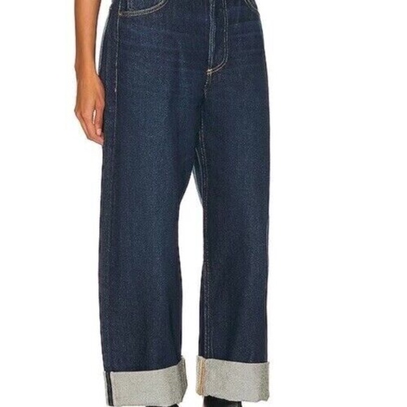 Citizens Of Humanity Ayla Baggy Cuffed Crop Stretch Bandit Size 24 Nwt - Picture 5 of 10